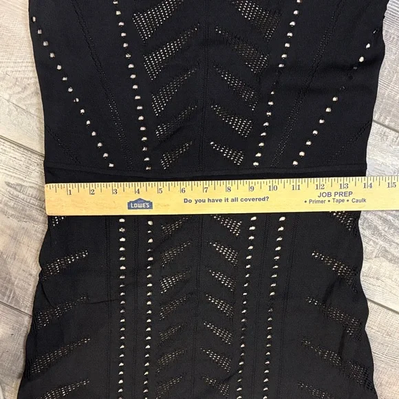 Calvin Klein Elegant Black Knit Fitted Stretch Dress EUC Small - Picture 4 of 7